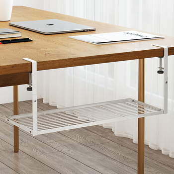 Káblový organizér pod stolom, kovový, jednovrstvý, bez vŕtania, pre stolové káble