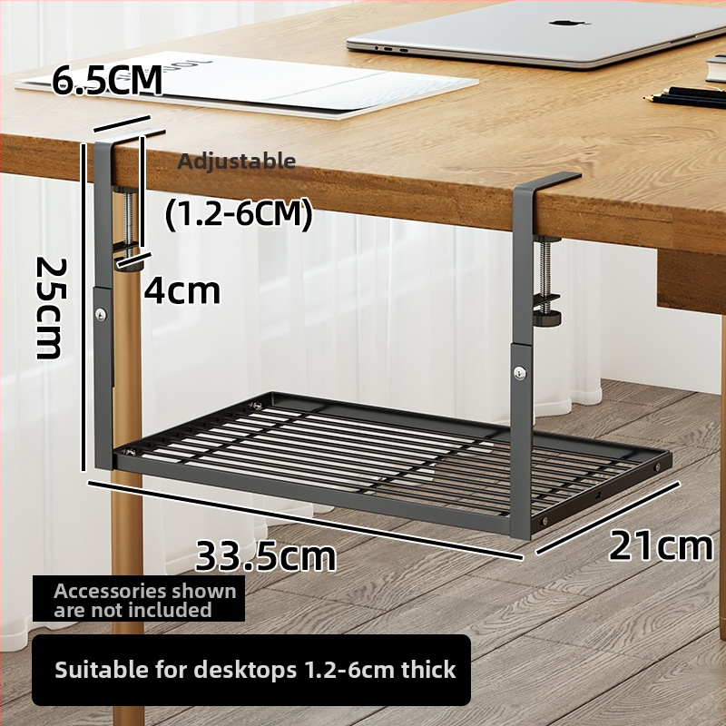 Káblový organizér pod stolom, kovový, jednovrstvý, bez vŕtania, pre stolové káble