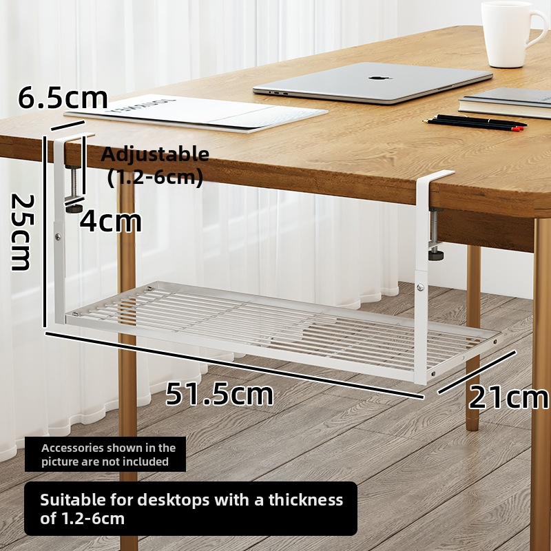 Káblový organizér pod stolom, kovový, jednovrstvý, bez vŕtania, pre stolové káble