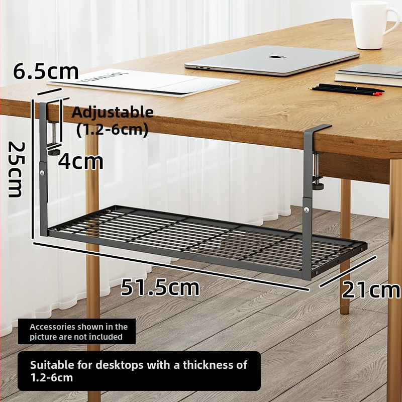 Káblový organizér pod stolom, kovový, jednovrstvý, bez vŕtania, pre stolové káble