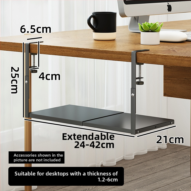 Káblový organizér pod stolom, kovový, jednovrstvý, bez vŕtania, pre stolové káble