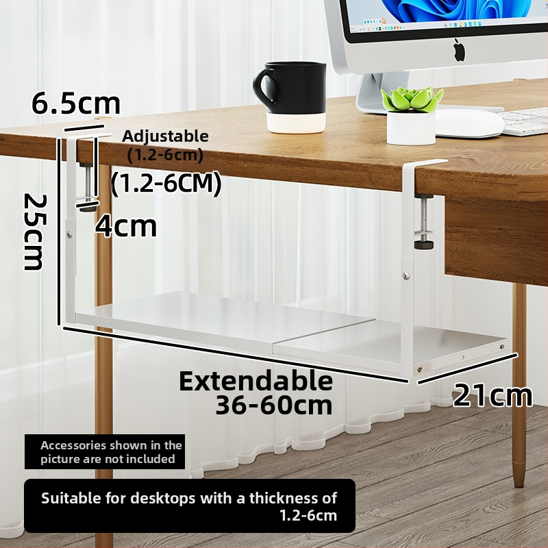 Káblový organizér pod stolom, kovový, jednovrstvý, bez vŕtania, pre stolové káble