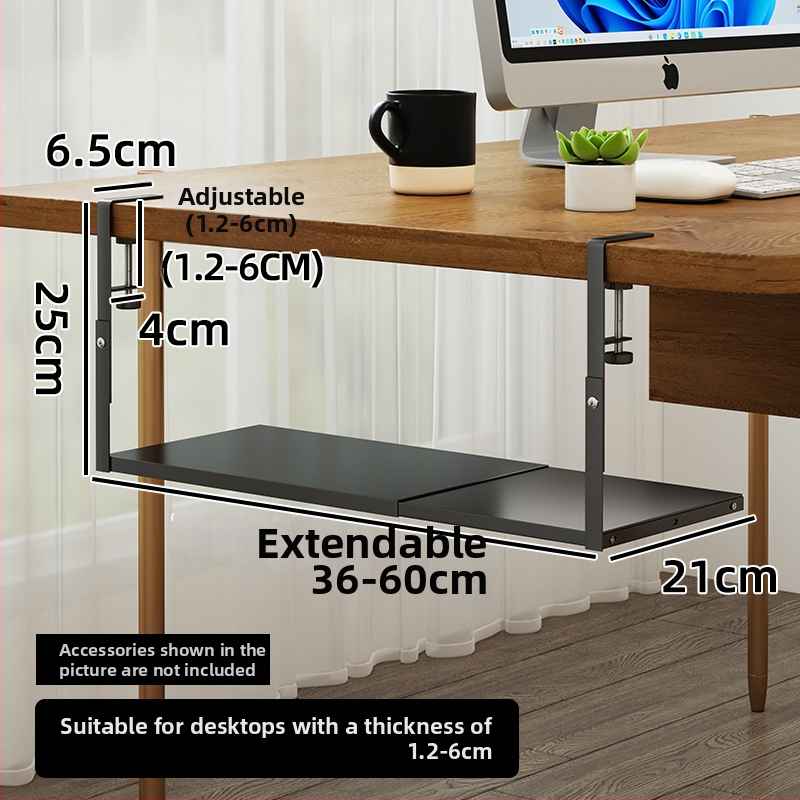 Káblový organizér pod stolom, kovový, jednovrstvý, bez vŕtania, pre stolové káble