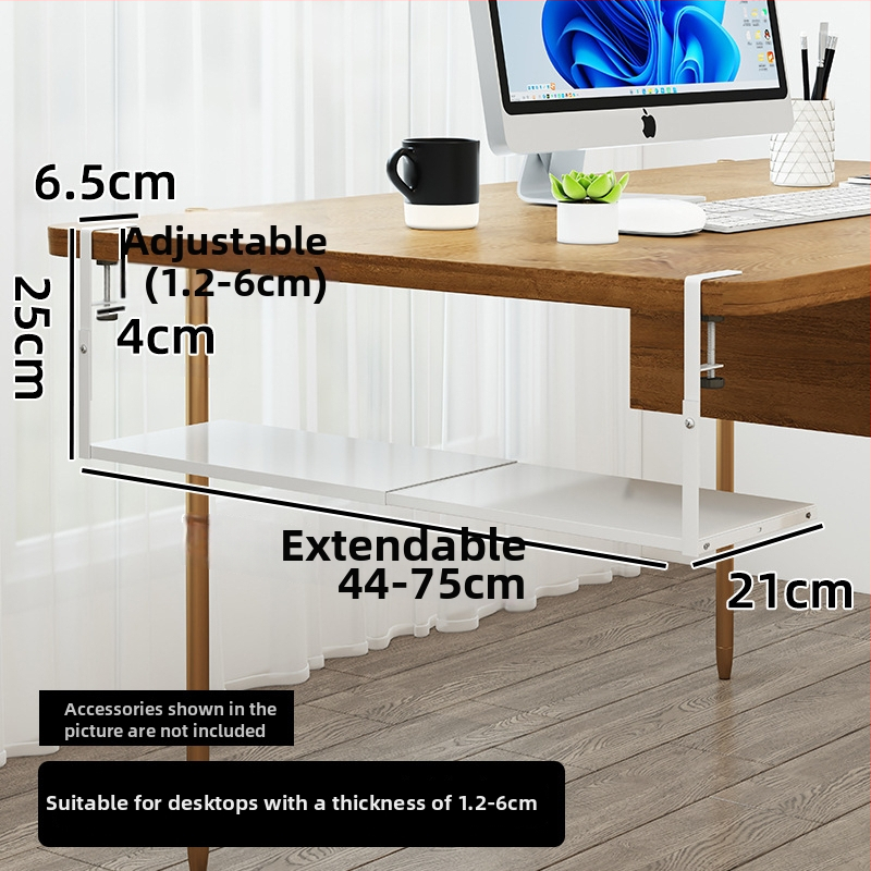 Káblový organizér pod stolom, kovový, jednovrstvý, bez vŕtania, pre stolové káble