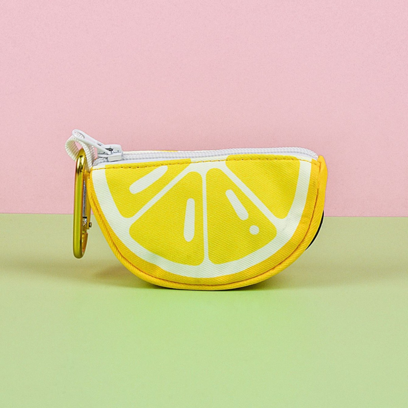 Διανομέας σακουλών απορριμμάτων κατοικίδιών με μοτίβο φρούτων και θήκη αποθήκευσης, πολυεστέρας, στυλ flat-mouth, παχυνμένος, αδειοδοτημένη ιδιωτική ετικέτα