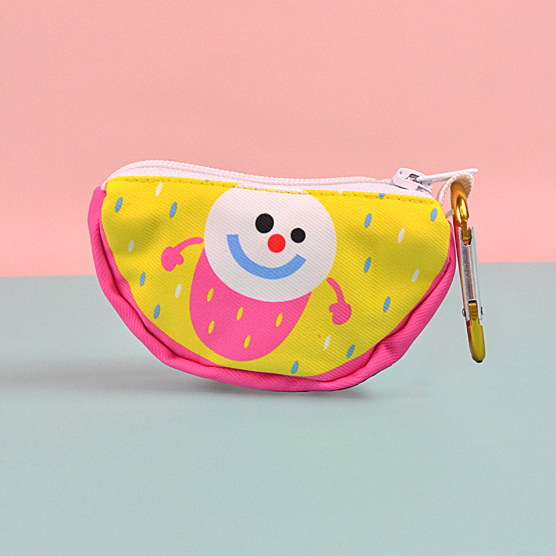 Διανομέας σακουλών απορριμμάτων κατοικίδιών με μοτίβο φρούτων και θήκη αποθήκευσης, πολυεστέρας, στυλ flat-mouth, παχυνμένος, αδειοδοτημένη ιδιωτική ετικέτα