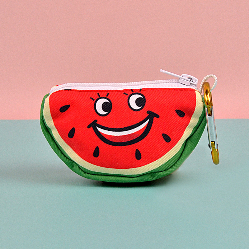 Διανομέας σακουλών απορριμμάτων κατοικίδιών με μοτίβο φρούτων και θήκη αποθήκευσης, πολυεστέρας, στυλ flat-mouth, παχυνμένος, αδειοδοτημένη ιδιωτική ετικέτα