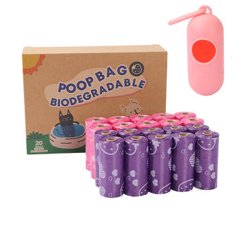 Διανεμητής σακουλών αποβλήτων κατοικιδίων με άρωμα φράουλας, 15 σακούλες ανά ρολό, υλικό HDPE, σχεδιασμός επίπεδου ανοίγματος