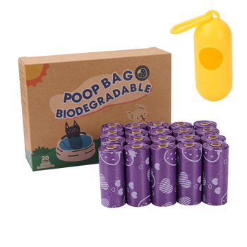 Διανεμητής σακουλών αποβλήτων κατοικιδίων με άρωμα φράουλας, 15 σακούλες ανά ρολό, υλικό HDPE, σχεδιασμός επίπεδου ανοίγματος