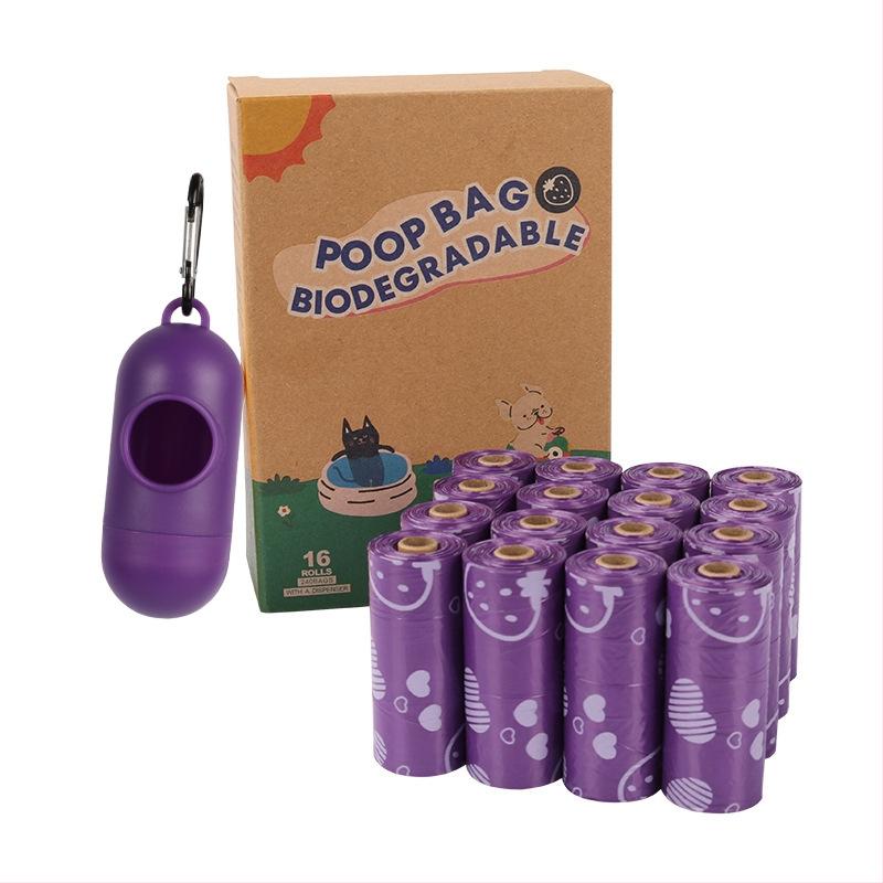 Διανεμητής σακουλών αποβλήτων κατοικιδίων με άρωμα φράουλας, 15 σακούλες ανά ρολό, υλικό HDPE, σχεδιασμός επίπεδου ανοίγματος