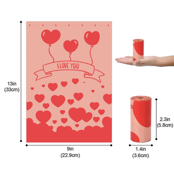 Βιοδιασπώμενες σακούλες αποβλήτων κατοικίδίων με άρωμα, τύπος επίπεδου ανοίγματος, 15 τεμ./ρολό