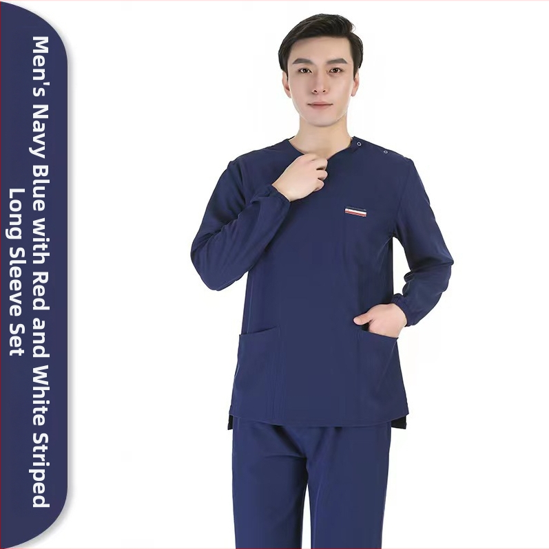 Unisex sada zdravotníckych scrubov – rýchloschnúce, antistatické, krátke rukávy, V- výstrih top s nohavicami, polyester-spandex zmes (≥95% polyester), odvádzanie vlhkosti