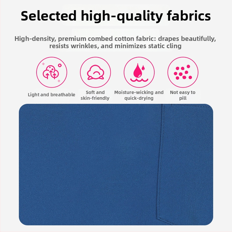 Unisex sada zdravotníckych scrubov – rýchloschnúce, antistatické, krátke rukávy, V- výstrih top s nohavicami, polyester-spandex zmes (≥95% polyester), odvádzanie vlhkosti