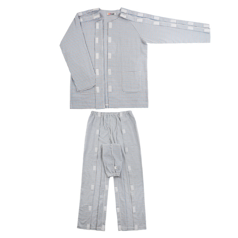 Jingruikang Zdravotnícke odevy pre starostlivosť, unisex, 95% bavlna, raglánové dlhé rukávy, okrúhly výstrih, dlhý strih 80–100 cm, jar/jeseň