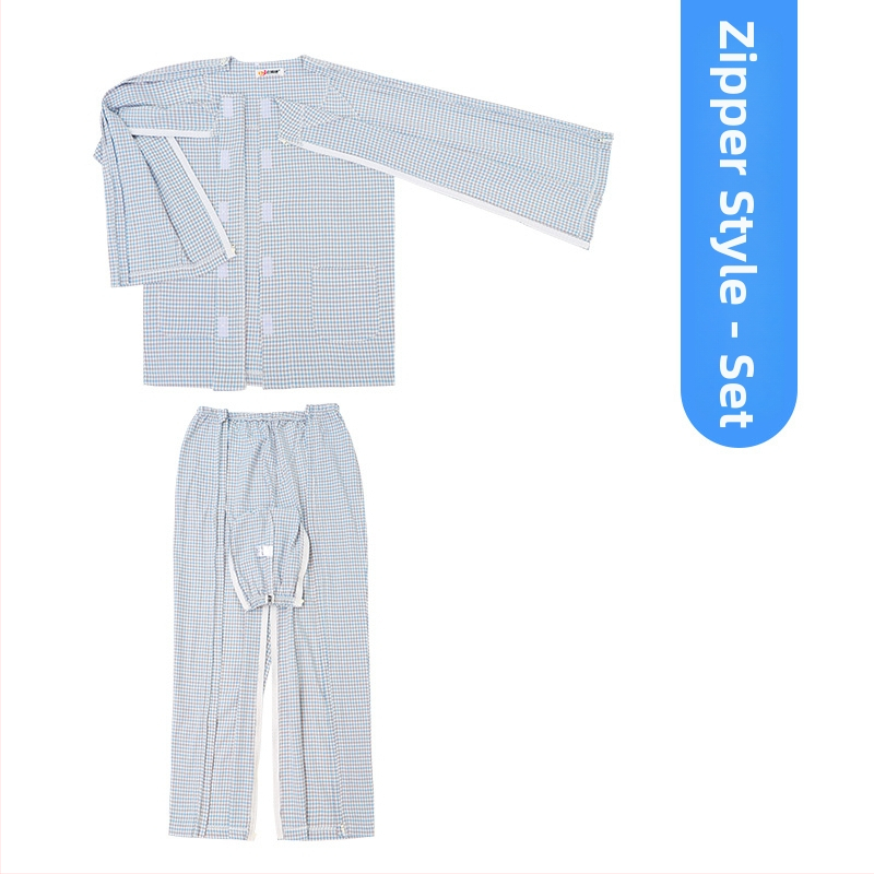 Jingruikang Zdravotnícke odevy pre starostlivosť, unisex, 95% bavlna, raglánové dlhé rukávy, okrúhly výstrih, dlhý strih 80–100 cm, jar/jeseň