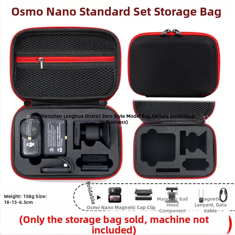 Osmo Nano akcijas kameras uzglabāšanas soma – PU materiāls, 166 g, saderīga ar Osmo Nano