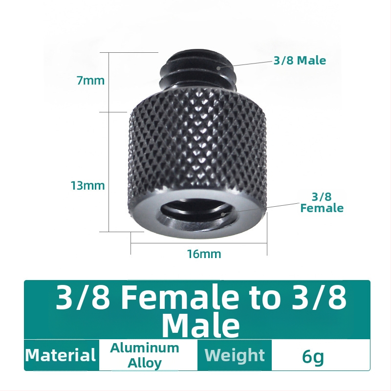 Șurub pentru cameră, convertor 1/4, aliaj de aluminiu, capacitate de încărcare 2–5 kg, greutate 0,0084 kg