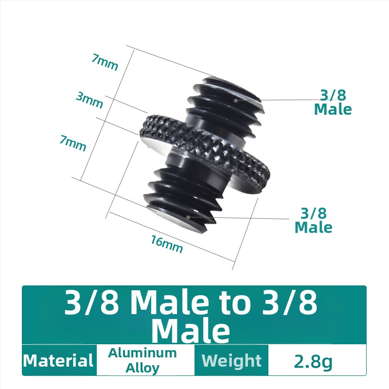 Șurub pentru cameră, convertor 1/4, aliaj de aluminiu, capacitate de încărcare 2–5 kg, greutate 0,0084 kg