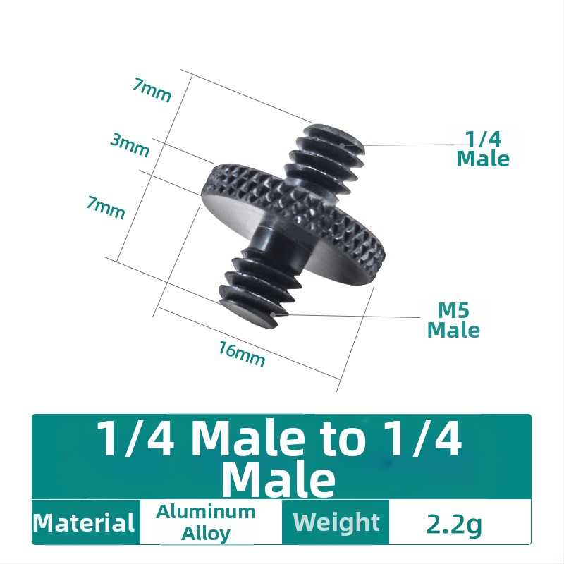 Șurub pentru cameră, convertor 1/4, aliaj de aluminiu, capacitate de încărcare 2–5 kg, greutate 0,0084 kg