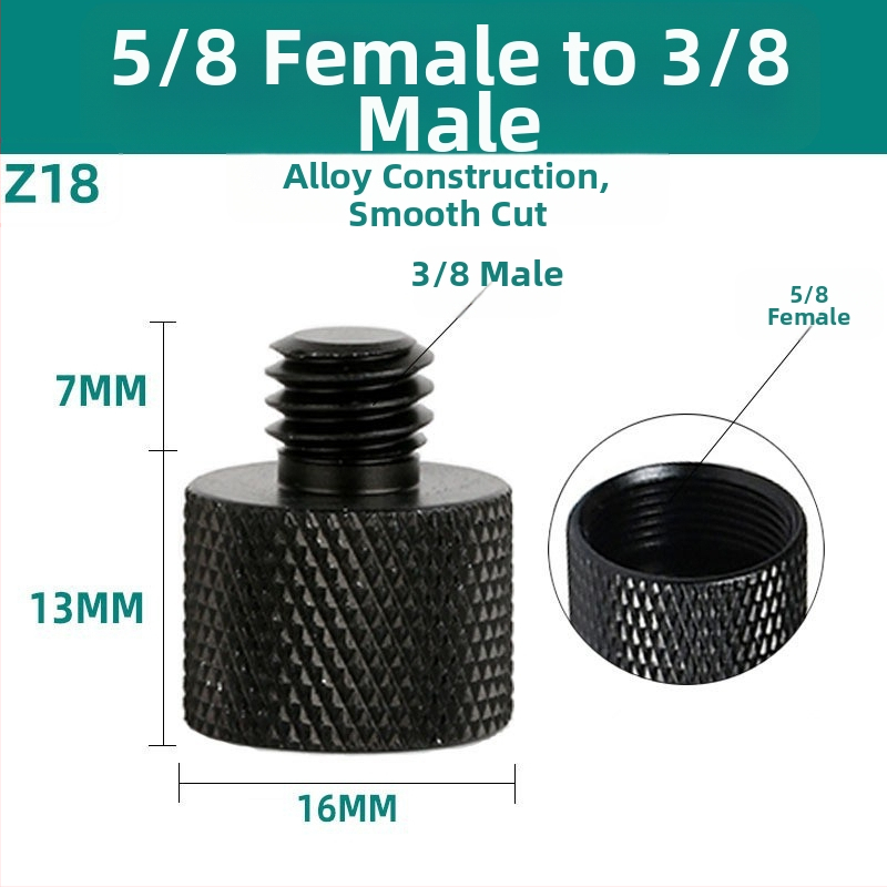 Șurub pentru cameră, convertor 1/4, aliaj de aluminiu, capacitate de încărcare 2–5 kg, greutate 0,0084 kg