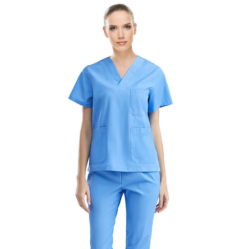 Set unisex de scrubs medical pentru medici, chirurgi și lucrări de estetică dentară — protecție împotriva radiațiilor, material Chenille-Spandex, mâneci scurte sau 3/4, pantaloni Capri