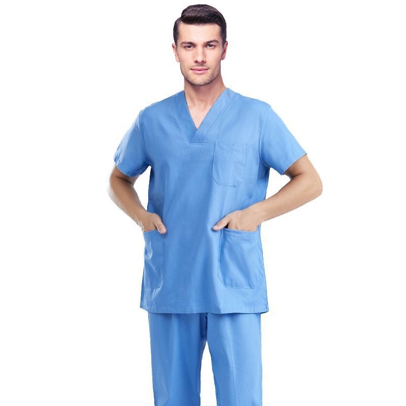 Set unisex de scrubs medical pentru medici, chirurgi și lucrări de estetică dentară — protecție împotriva radiațiilor, material Chenille-Spandex, mâneci scurte sau 3/4, pantaloni Capri