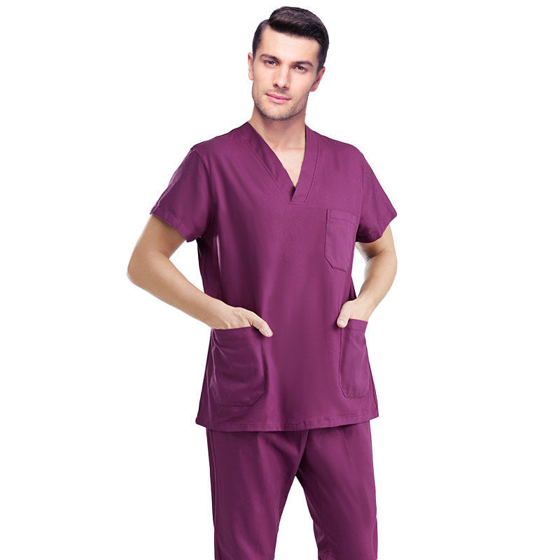Set unisex de scrubs medical pentru medici, chirurgi și lucrări de estetică dentară — protecție împotriva radiațiilor, material Chenille-Spandex, mâneci scurte sau 3/4, pantaloni Capri
