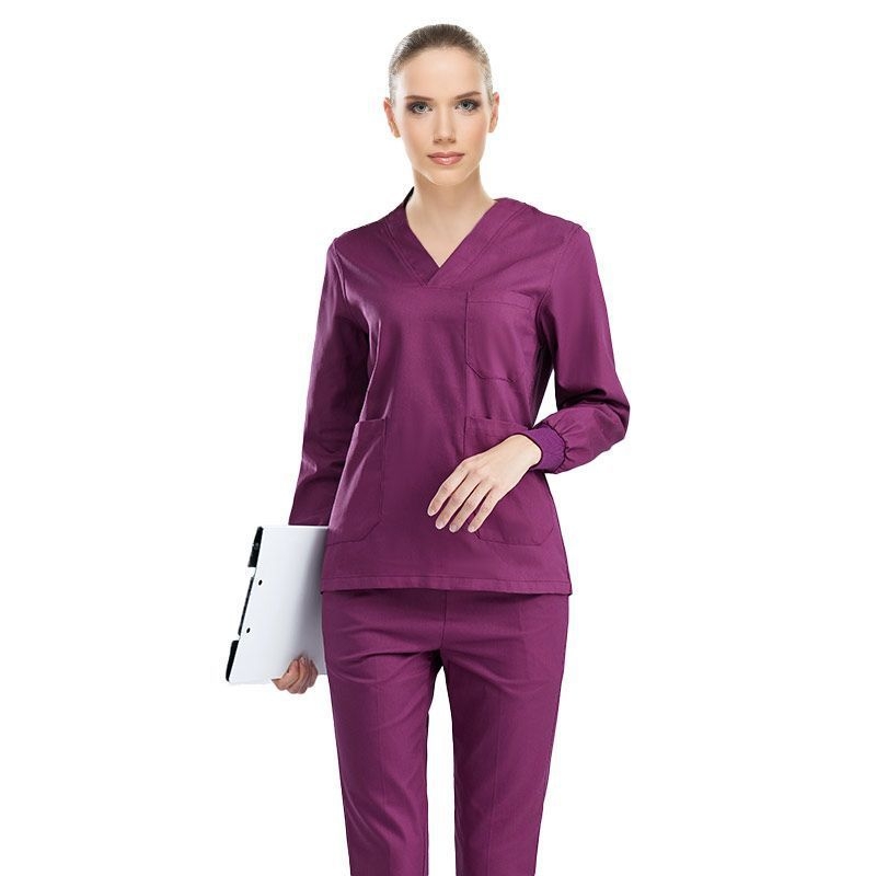 Set unisex de scrubs medical pentru medici, chirurgi și lucrări de estetică dentară — protecție împotriva radiațiilor, material Chenille-Spandex, mâneci scurte sau 3/4, pantaloni Capri