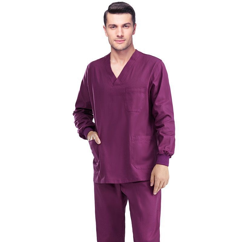 Set unisex de scrubs medical pentru medici, chirurgi și lucrări de estetică dentară — protecție împotriva radiațiilor, material Chenille-Spandex, mâneci scurte sau 3/4, pantaloni Capri