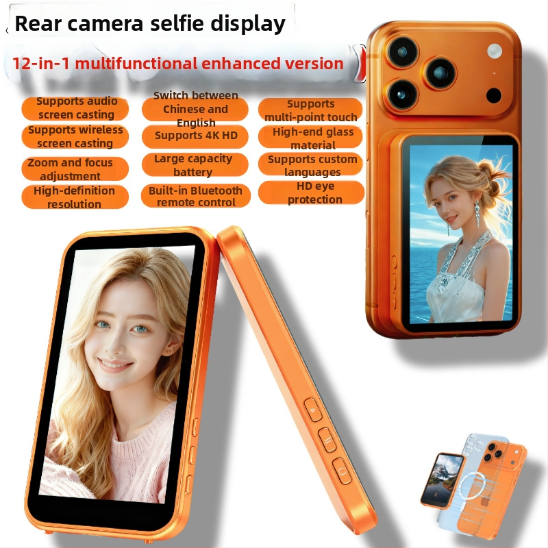 Selfie zaslon za pametni telefon sa stražnjom kamerom za uživo prijenos – stabilizacija slike, Bluetooth, uključeno daljinsko, univerzalna kompatibilnost