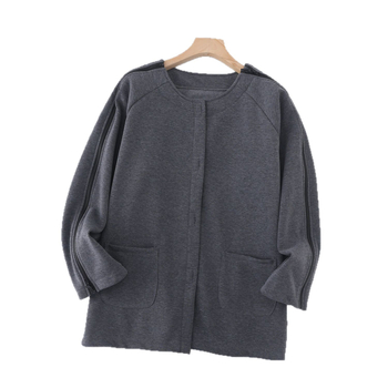 Top de dializă pentru îngrijire medicală, căptușeală din lână de miel, gros pentru toamnă-iarnă, unisex, costum împărțit, guler de blană și mâneci 3/4, poate fi purtat în exterior