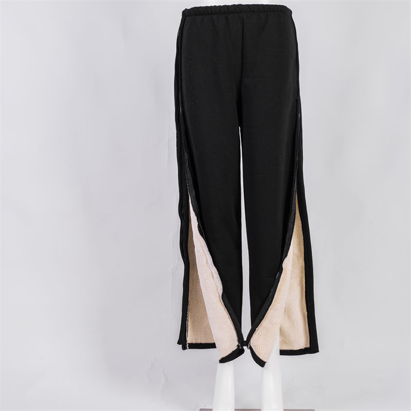 Top de dializă pentru îngrijire medicală, căptușeală din lână de miel, gros pentru toamnă-iarnă, unisex, costum împărțit, guler de blană și mâneci 3/4, poate fi purtat în exterior