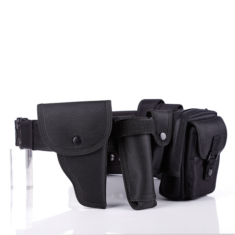 Xiesheng Curea Tactică Multifuncțională A – Set cu opt piese pentru Echipament de Securitate pentru Patrulare, Curea din Nylon Oxford Canvas, Cataramă din Plastic, Închidere cu Cataramă, Lățime >4 cm, Ambalaj Individual