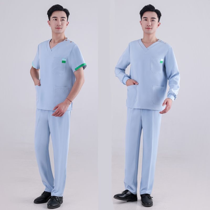 Unisex scrub odjevni komplet za medicinsku uporabu, chenille tkanina, 50–70% elastan, pet četvrt rukava, kragna od krzna, obična duljina 50–65 cm, zaštita od zračenja