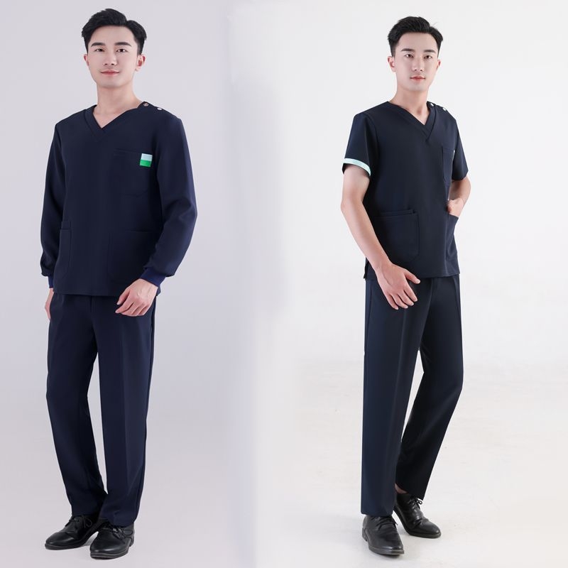 Unisex scrub odjevni komplet za medicinsku uporabu, chenille tkanina, 50–70% elastan, pet četvrt rukava, kragna od krzna, obična duljina 50–65 cm, zaštita od zračenja