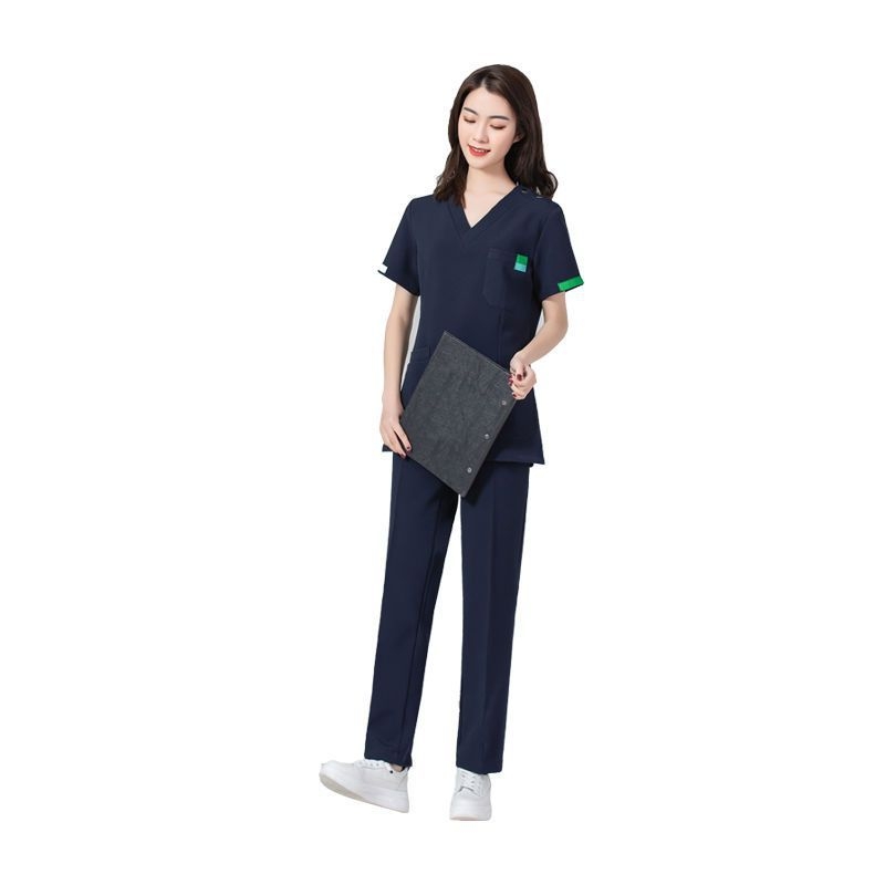 Unisex scrub odjevni komplet za medicinsku uporabu, chenille tkanina, 50–70% elastan, pet četvrt rukava, kragna od krzna, obična duljina 50–65 cm, zaštita od zračenja