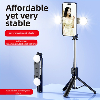 Selfie nūja Z115 ar statīvu, 1,2 m izplešams, Bluetooth tālvadība, LED gaismas lukturis, EIS atbalsts