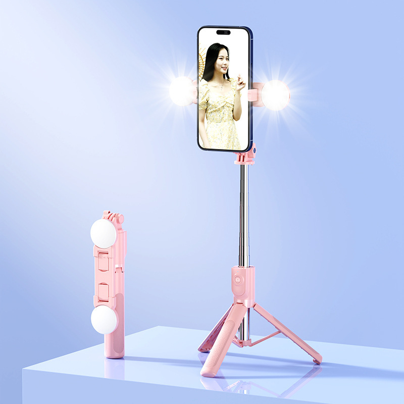 Selfie nūja Z115 ar statīvu, 1,2 m izplešams, Bluetooth tālvadība, LED gaismas lukturis, EIS atbalsts