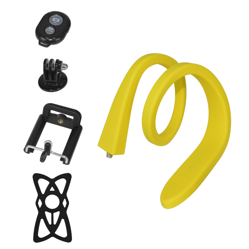 Selfie tyč so hadím silikónovým držiakom, Bluetooth diaľkové ovládanie, univerzálna kompatibilita s mobilnými telefónmi, GP103E, Wesport