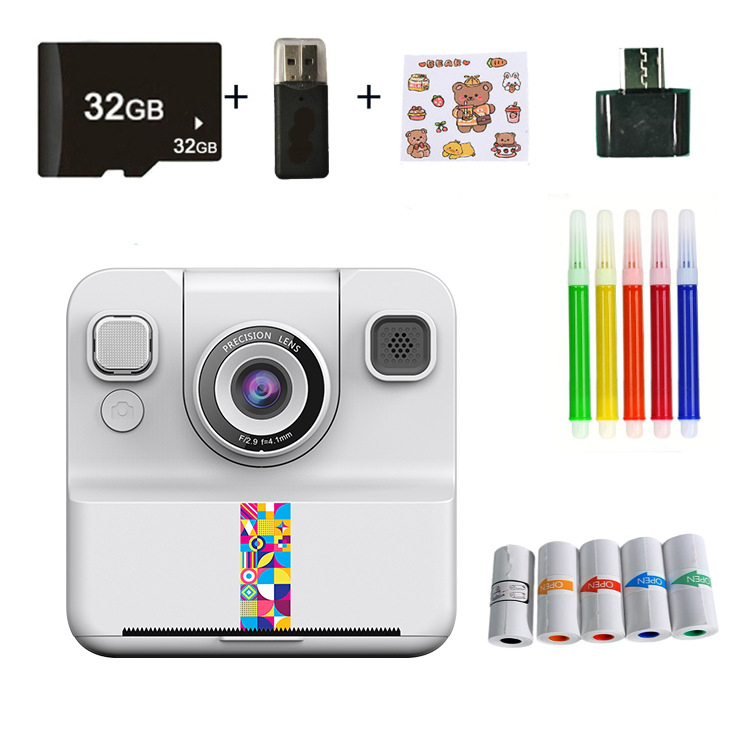 LEFUXIN A30 Instantskaamera lastele – Polaroid-stiilis printimine, TF-kaardi salvestus, 3-tunnine aku kestvus, ABS-korpus