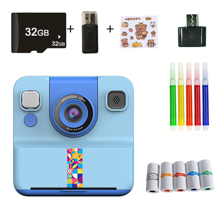 LEFUXIN A30 Instantskaamera lastele – Polaroid-stiilis printimine, TF-kaardi salvestus, 3-tunnine aku kestvus, ABS-korpus