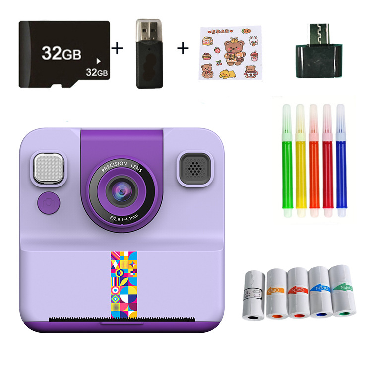 LEFUXIN A30 Instantskaamera lastele – Polaroid-stiilis printimine, TF-kaardi salvestus, 3-tunnine aku kestvus, ABS-korpus