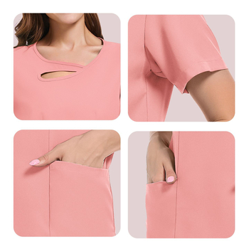 Uniszex, nedvszívó poliészter-elasztán anyag, rövid ujjú, kerek nyak, felső és alsó rész készlet