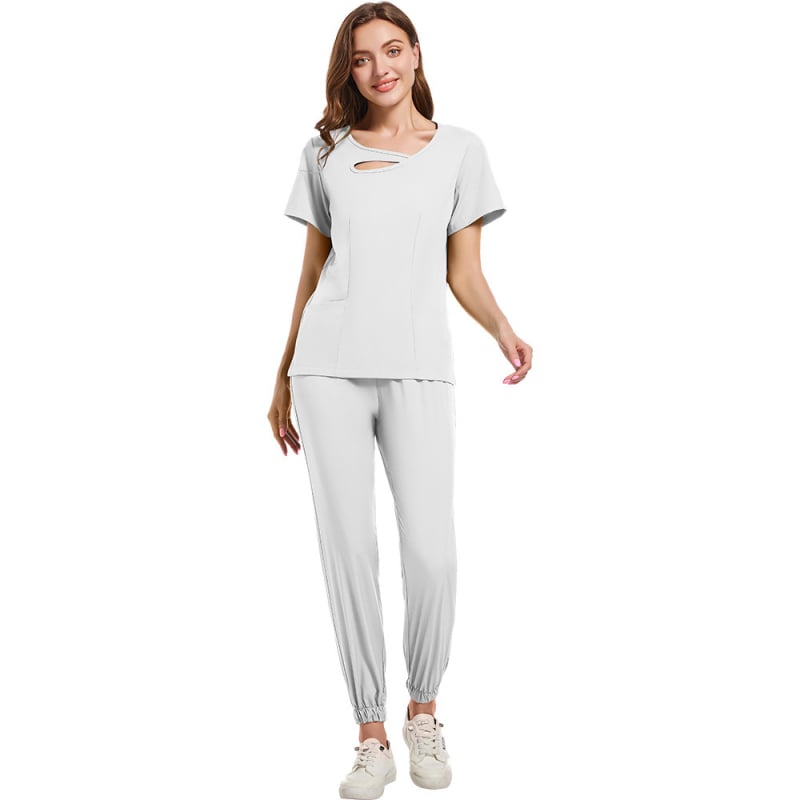 Uniszex, nedvszívó poliészter-elasztán anyag, rövid ujjú, kerek nyak, felső és alsó rész készlet