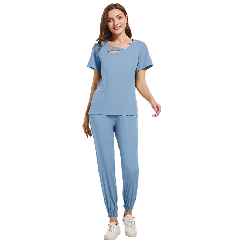 Uniszex, nedvszívó poliészter-elasztán anyag, rövid ujjú, kerek nyak, felső és alsó rész készlet