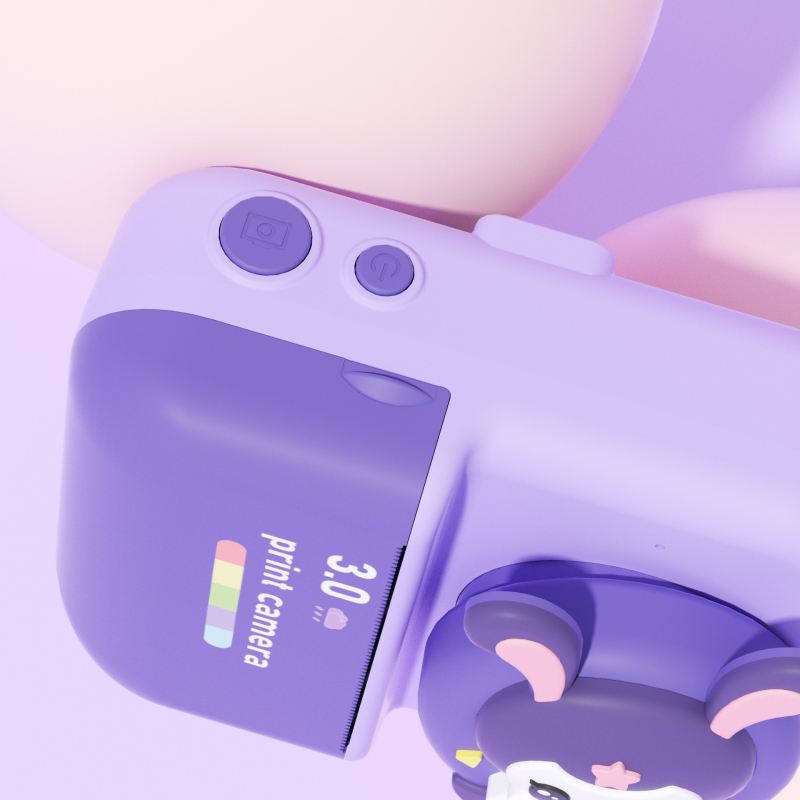 D8s Detská Polaroid kamera s tlačou, predná a zadná dvojkamera, 2,0-palcový LCD, TF karta pre uloženie, tepelné tlač