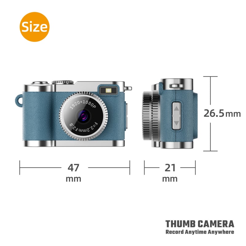 Mini kamera-privjesak za ruksak (0,96-inčni IPS zaslon u boji, 12–20MP, TF kartica, Model G2, 1–3 sata rada)