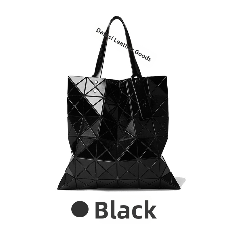 Taška Tote s geometrickým rhombovým quiltom, PVC, mestský jednoduchý štýl, horizontálny štvorcový tvar, vnútorné vrecká so zipsom, vrecko na telefón a ID, dvojité popruhy