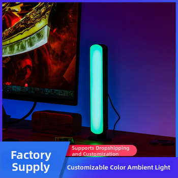 Нощна лампа за настолен компютър – USB захранване, дистанционно управление, музикална функция, геометричен 3D дизайн, PP абажур