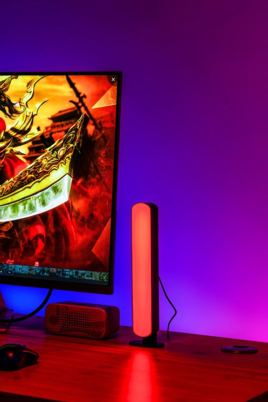 Нощна лампа за настолен компютър – USB захранване, дистанционно управление, музикална функция, геометричен 3D дизайн, PP абажур